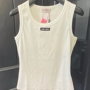Miu Miu Cream Tank Top
